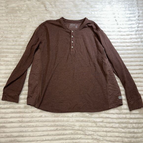 Eddie Bauer Men Brown Long Sleeve Shirt Size 3XL - Picture 1 of 9